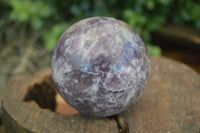 Polished Purple Lepidolite Spheres With Pink Rubellite On Some  x 4 From Madagascar - Toprock Gemstones and Minerals 