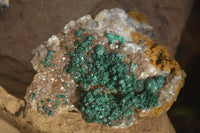 Natural Rare Ball Malachite On Drusy Quartz & Dolomite Matrix  x 2 From Kambove, Congo