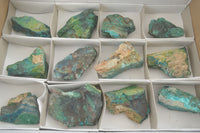 Natural Rough Blue Shattuckite Specimens  x 12 From Kaokoveld, Namibia - Toprock Gemstones and Minerals 