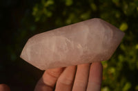 Polished Gemmy Double Terminated Rose Quartz Points x 4 From Ambatondrazaka, Madagascar