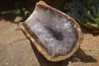 Natural Amethyst Crystal Centred Geodes  x 4 From Zululand, South Africa - TopRock