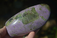 Polished Purple Stichtite & Serpentine Standing Free Forms  x 2 From Barberton, South Africa - Toprock Gemstones and Minerals 