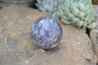 Polished Purple Lepidolite Mica Spheres  x 6 From Madagascar - TopRock