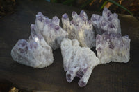 Natural Sugar Amethyst Clusters  x 6 From Solwezi, Zambia - Toprock Gemstones and Minerals 