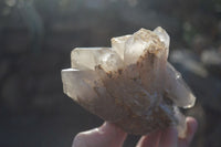 Natural Red Hematoid Quartz Clusters x 3 From Karoi, Zimbabwe