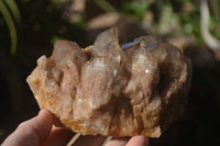 Natural Smokey Phantom Quartz Clusters x 2 From Luena, Congo