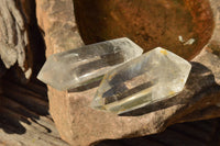 Polished Double Terminated Semi Optic Quartz Crystals  x 12 From Madagascar - TopRock