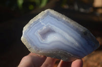 Polished One Side Polished Blue Lace Agate Specimens  x 6 From Nsanje, Malawi - Toprock Gemstones and Minerals 