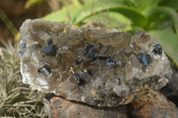 Natural Schorl Black Tourmaline & Smokey Quartz Specimens x 2 From Erongo Mountains, Namibia - TopRock