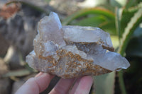 Natural Red Hematoid Quartz Clusters x 3 From Karoi, Zimbabwe