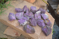 Natural Metallic Purpurite Cobbed Specimens  x 24 From Erongo, Namibia - Toprock Gemstones and Minerals 