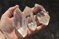 Polished Double Terminated Semi Optic Quartz Crystals  x 12 From Madagascar - TopRock