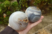 Polished Agate Spheres With Stunning Ring Patterns x 2 From Madagascar - TopRock