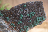 Natural Rare Ball Malachite On Drusy Quartz & Dolomite Matrix  x 2 From Kambove, Congo