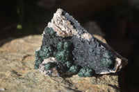 Natural Rare Ball Malachite On Drusy Quartz & Dolomite Specimen x 1 From Kambove, Congo