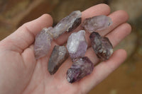 Natural Skeletal Smokey Amethyst Crystals  x 20 From Chiredzi, Zimbabwe