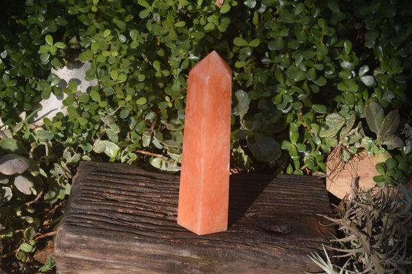 Polished Orange Twist Calcite Tower x 1 From Maevantanana, Madagascar