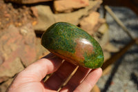 Polished Rare Fluorescent Green Verdite Ruby Corundum Free Forms  x 5 From Zimbabwe - TopRock