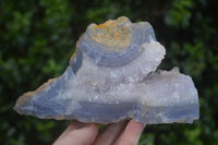 Natural Blue Lace Agate Geode Specimens  x 3 From Malawi - Toprock Gemstones and Minerals 