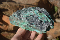 Natural Drusy Coated Chrysocolla Dolomite Specimens x 3 From Laputa Mine, Congo