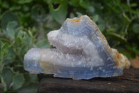 Natural Blue Lace Agate Geode Specimens  x 3 From Malawi - Toprock Gemstones and Minerals 