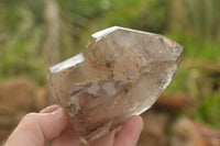 Polished Gorgeous Smokey Window Quartz Crystals  x 3 From Madagascar - TopRock