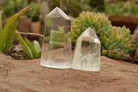 Polished Clear Quartz Crystal Points x 6 From Madagascar - TopRock