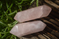 Polished Double Terminated Pink Rose Quartz Points  x 4 From Ambatondrazaka, Madagascar - TopRock