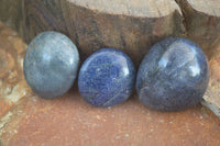 Polished Blue Lazulite Palm Stones  x 24 From Madagascar - Toprock Gemstones and Minerals 