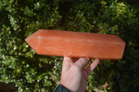 Polished Orange Twist Calcite Tower x 1 From Maevantanana, Madagascar