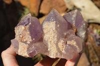 Natural Jacaranda Amethyst Clusters x 2 From Mumbwa, Zambia - TopRock