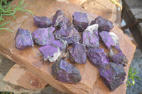 Natural Metallic Purpurite Cobbed Specimens  x 24 From Erongo, Namibia - Toprock Gemstones and Minerals 