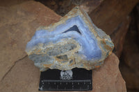 Natural Blue Lace Agate Geode Specimens  x 3 From Malawi - Toprock Gemstones and Minerals 