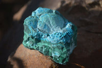 Natural Stunning Malacholla (Malachite & Chrysocolla) Specimens  x 4 From Kulukuluku, Congo