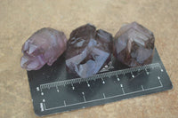 Natural Smokey Amethyst Window Quartz Crystals  x 12 From Chiredzi, Zimbabwe - Toprock Gemstones and Minerals 