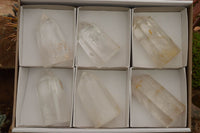 Polished Clear Quartz Crystal Points x 6 From Madagascar - TopRock