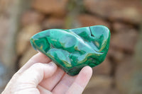 Polished Malachite Free Forms With Stunning Flower & Banding Patterns x 5 From Congo - TopRock