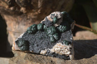 Natural Rare Ball Malachite On Drusy Quartz & Dolomite Specimen x 1 From Kambove, Congo