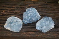 Natural Blue Celestite Crystal Specimens  x 3 From Madagascar - Toprock Gemstones and Minerals 