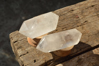 Polished Double Terminated Semi Optic Quartz Crystals  x 12 From Madagascar - TopRock