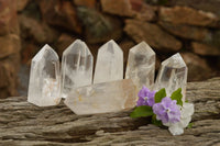 Polished Clear Quartz Crystal Points x 6 From Madagascar - TopRock