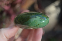 Polished Green Verdite Palm Stones (Two With Ruby) x 12 From Zimbabwe - Toprock Gemstones and Minerals 