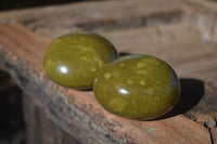 Polished Large Green Opal Palm Stones  x 12 From Madagascar - Toprock Gemstones and Minerals 