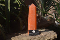 Polished Orange Twist Calcite Tower x 1 From Maevantanana, Madagascar