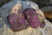 Natural Metallic Purpurite Cobbed Specimens  x 24 From Erongo, Namibia - Toprock Gemstones and Minerals 