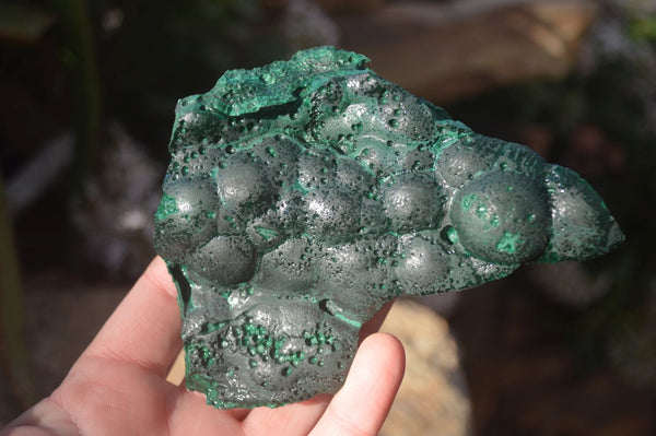 Natural Crystalline Botryoidal Malachite Specimens  x 3 From Congo