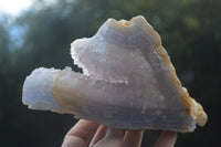 Natural Blue Lace Agate Geode Specimens  x 3 From Malawi - Toprock Gemstones and Minerals 