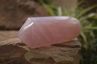 Polished Double Terminated Pink Rose Quartz Points  x 4 From Ambatondrazaka, Madagascar - TopRock