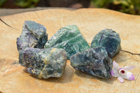 Natural Small Cobbed Watermelon Fluorite Specimens x 5 From Uis, Namibia - TopRock