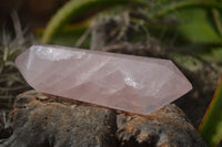 Polished Double Terminated Pink Rose Quartz Points  x 4 From Ambatondrazaka, Madagascar - TopRock